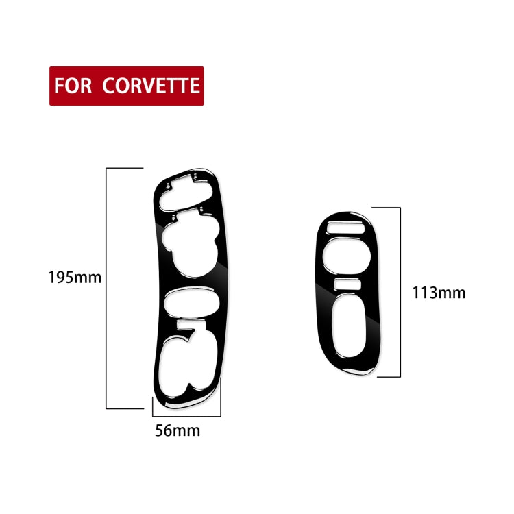 For Chevrolet Corvette C5 1998-2004 2 in 1 Car Door Control Panel with Memory Seat Decorative Sticker, Left Drive, Door Control Panel with Memory Seat
