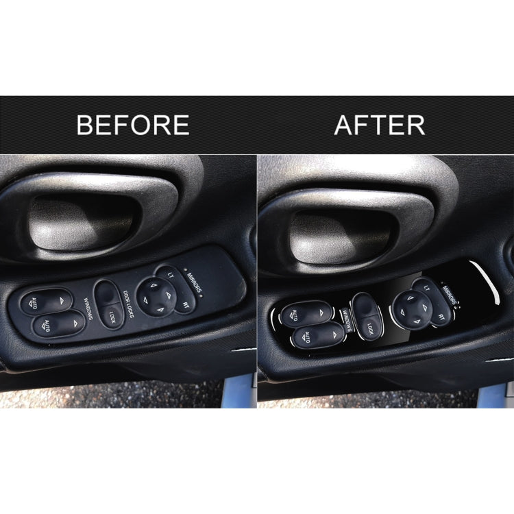 For Chevrolet Corvette C5 1998-2004 2 in 1 Car Door Control Panel Decorative Sticker, Left Drive, Door Control Panel