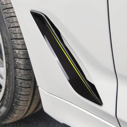 Car ABS Fender Decorative Sticker for BMW 5 Series 525Li 530Li, Bright Black, Bright Black