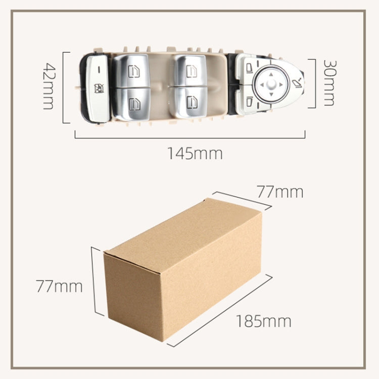 Car Auto Electronic Window Master Control Switch Button for Mercedes-Benz C Class W205 2015-2021, For Mercedes-Benz C Class (Brown), For Mercedes-Benz C Class (Black), For Mercedes-Benz C Class (Beige)