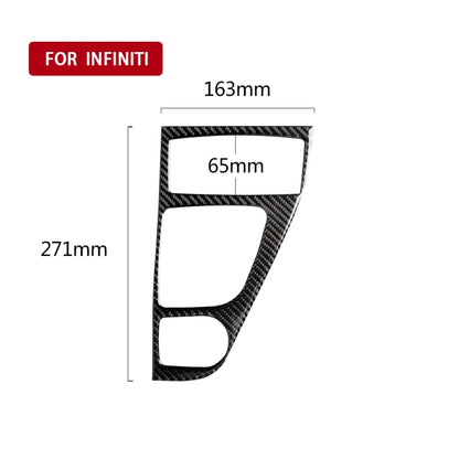 Car Left Drive Carbon Fiber Gear Shift Decorative Sticker for Infiniti Q50 / Q60 2014-2020, Gear Shift