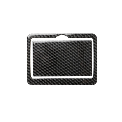 2 PCS Car Carbon Fiber Rear Water Cup Holder Panel Decorative Sticker for Infiniti Q50 / Q60 2014-2020, Rear Water Cup Holder Panel