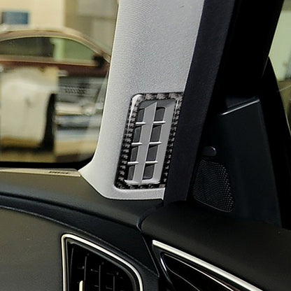 2 PCS Car Carbon Fiber A Column Air Outlet Frame Decorative Sticker for Infiniti Q50 / Q60 2014-2020, A Column Air Outlet Frame