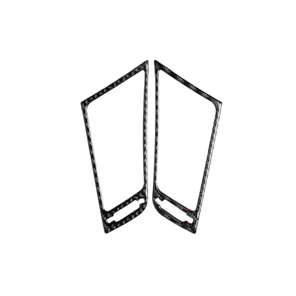 2 PCS Car Carbon Fiber Central Air Outlet Frame Decorative Sticker for Infiniti Q50 / Q60 2014-2020, Central Air Outlet Frame