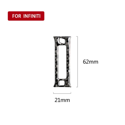Car Carbon Fiber Rear Air Outlet Decorative Sticker for Infiniti Q50 / Q60 2014-2020, Rear Air Outlet