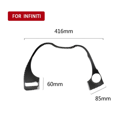 Car Carbon Fiber Dashboard Decorative Sticker for Infiniti Q50 / Q60 2014-2020, Left Drive, Dashboard
