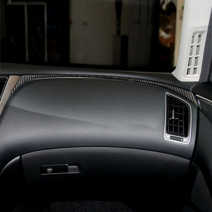 Car Carbon Fiber Right Side of the Dashboard Decorative Sticker for Infiniti Q50 / Q60 2014-2020, Left Drive, Right Side of the Dashboard