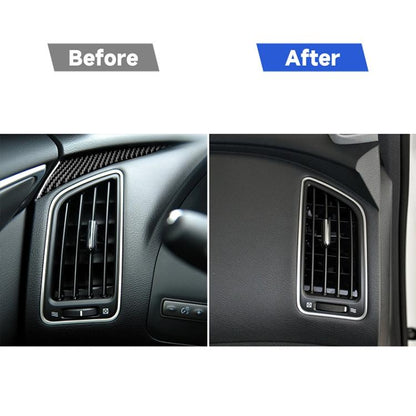 Car Carbon Fiber Left Side of the Dashboard Decorative Sticker for Infiniti Q50 / Q60 2014-2020, Left Drive, Left Side of the Dashboard