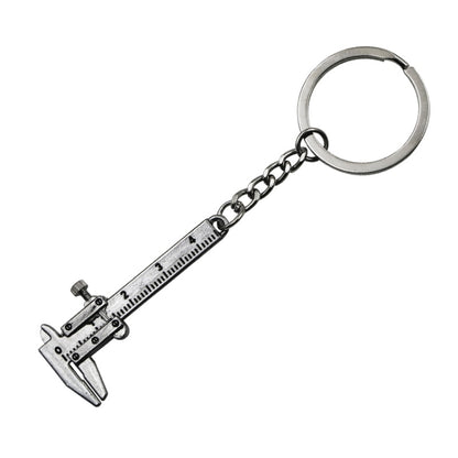 5 PCS Mini Vernier Caliper Keychain Key Rings, Vernier Shape(Bronze), Vernier Shape(Silver)
