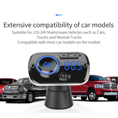 BC49BQ Car Digital Radio Receiver Bluetooth MP3 Player FM Transmitter Voice Assistant QC3.0 Quick Charger, BC49BQ