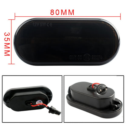 2 PCS D12V / 5W Car LED Leaf Board Side Flowing Water Turn Signal Light for Volkswagen, For Volkswagen(Black), For Volkswagen(Transparent)