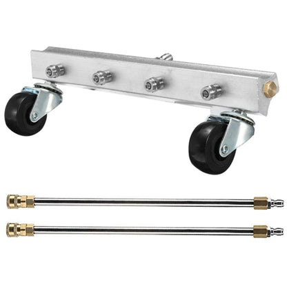 Car Body Chassis Car High Pressure Washing Machine Car Bottom Water Washing Machine 4 Nozzle Cleaner Set, Extension Rod Length: 34cm, with Extension Rod