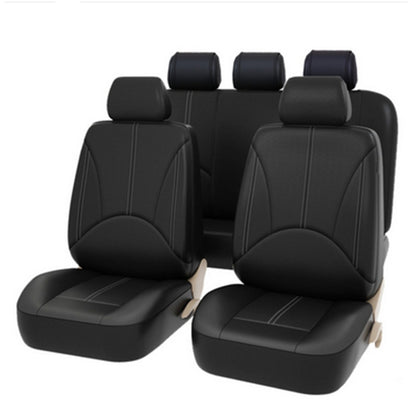 9 in 1 Universal PU Leather Four Seasons Anti-Slippery Cushion Mat Set for 5 Seat Car, For 5 Seat Car