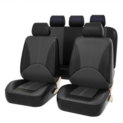 9 in 1 Universal PU Leather Four Seasons Anti-Slippery Cushion Mat Set for 5 Seat Car, For 5 Seat Car