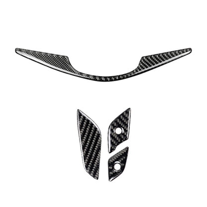 4 in 1 Car Carbon Fiber Steering Wheel Button Decorative Sticker for Cadillac xt5 2016-2017, Left and Right Drive Universal, For Cadillac xt5 2016-2017