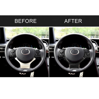 4 in 1 Car Carbon Fiber Steering Wheel Button Decorative Sticker for Lexus IS250 NX200 200t 300h, Left and Right Drive Universal, For Lexus IS250 NX200 200t 300h(A)