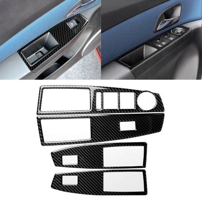 Car Carbon Fiber Window Lift Switch Panel Decorative Sticker for Chevrolet Cruze 2009-2015, Left Drive, Window Lift Switch