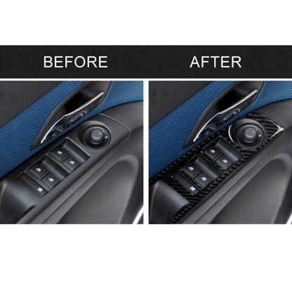 Car Carbon Fiber Window Lift Switch Panel Decorative Sticker for Chevrolet Cruze 2009-2015, Left Drive, Window Lift Switch