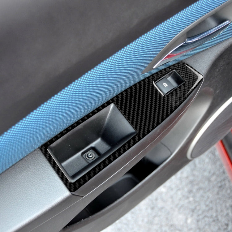 Car Carbon Fiber Window Lift Switch Panel Decorative Sticker for Chevrolet Cruze 2009-2015, Left Drive, Window Lift Switch