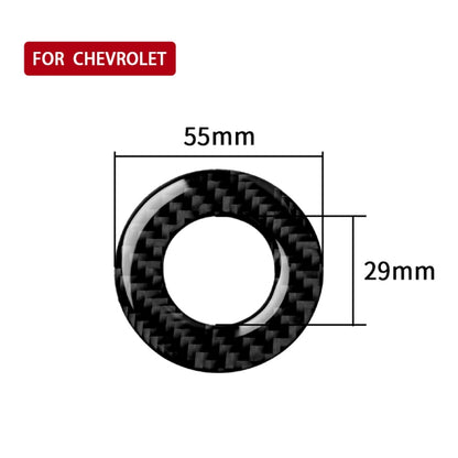 Car Carbon Fiber Lighter Key Ring Decorative Sticker for Chevrolet Cruze 2009-2015, Left and Right Drive Universal, Lighter Key Ring