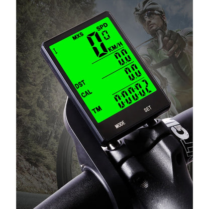 2.8 inch English Wireless Waterproof Cycle Computer LCD Odometer Speedometer with Extension Holder, Wireless with Extension Holder