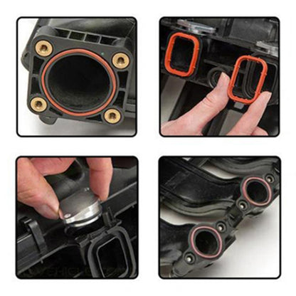 4x33mm Car Swirl Flap Air Intake Aluminum Gasket Remove Repair Kit, 33mm (Silver)