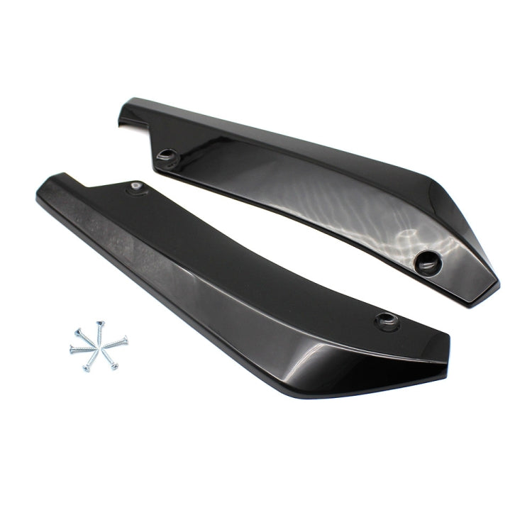 XH-6134 Black Car Universal Modified Rear Spoiler Anti-collision Protector Bar Strip Guard Sticker, Black