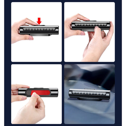 Car Metal Roller Creative Temporary Parking Card Parking Number Card, Metal Roller(Silver), Metal Roller (Silver Grey), Metal Roller(Black), Metal Roller(Red)