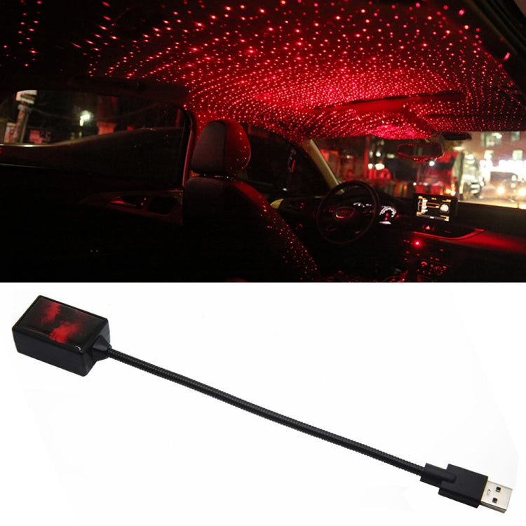 5V 0.1W IPX4 Car Rotating Star Lights Starry Sky Atmosphere Lamp, C-206 (Red Light), C-206 (Blue Light)