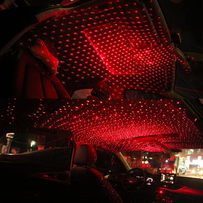 5V 0.1W IPX4 Car Rotating Star Lights Starry Sky Atmosphere Lamp, C-206 (Red Light), C-206 (Blue Light)