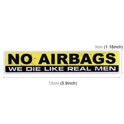 10 PCS Car NO AIRBAGS Words Random Decorative Sticker, NO AIRBAGS Words