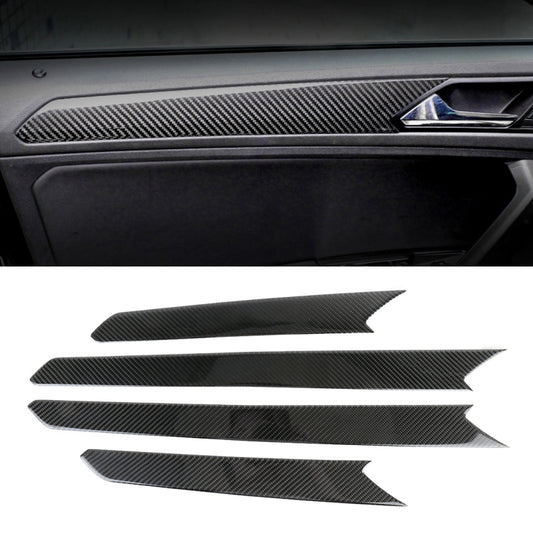 Car Carbon Fiber Door Panel Decorative Sticker for Volkswagen Tiguan L 2019-2021, Door Panel