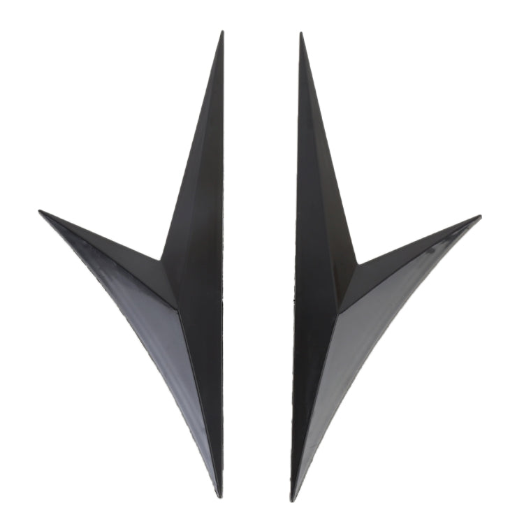 Modified Fender Side Wing Sticker Blade Side Shark Gill Car Body Decorative Sticker for Honda 10th Generation Civic, Bright Black, Bright Black