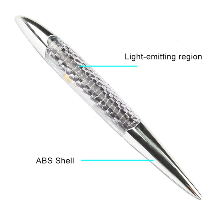 Car Solar Shark Gill Warning Lights Car Door Anti-collision Rear-end Collision LED Dlashing Lamp, Mode: Constant Bright + Flashing, Constant Bright + Flashing (Gold)