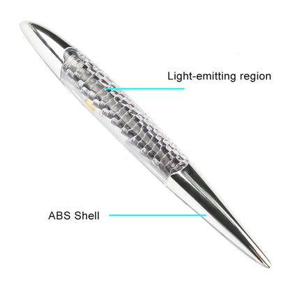 Car Solar Shark Gill Warning Lights Car Door Anti-collision Rear-end Collision LED Dlashing Lamp, Mode: Constant Bright + Flashing, Constant Bright + Flashing (Gold)