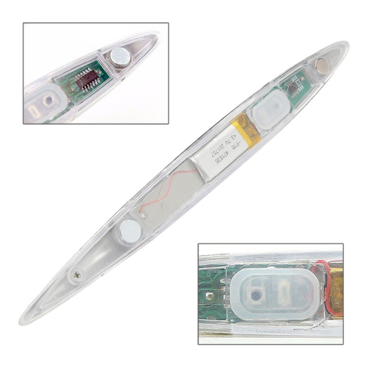 Car Solar Shark Gill Warning Lights Car Door Anti-collision Rear-end Collision LED Dlashing Lamp, Mode: Constant Bright + Flashing, Constant Bright + Flashing (Gold)