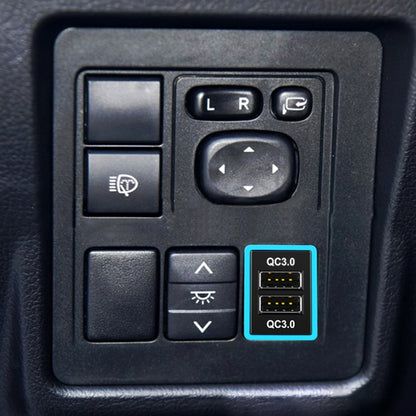 Car QC3.0 Fast Charge USB Interface Modification Charger for Toyota, Fuse to Take Power, Fuse (Ice Blue Light)