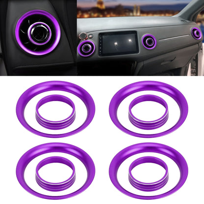 8 PCS Car Aluminum Alloy Air Conditioner Knob Case and Base for Honda XR-V, For Honda XR-V (Purple), For Honda XR-V (Red), For Honda XR-V (Gold)