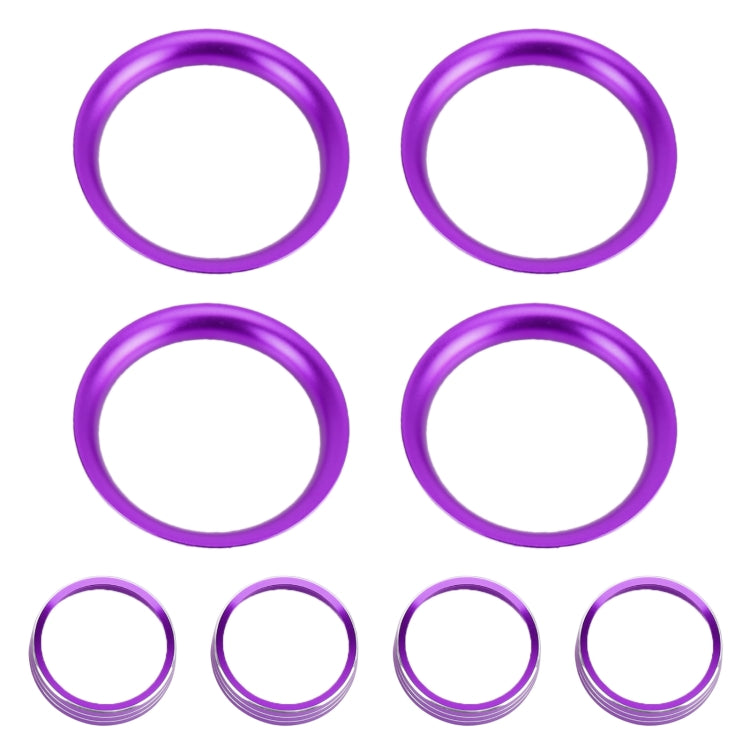 8 PCS Car Aluminum Alloy Air Conditioner Knob Case and Base for Honda XR-V, For Honda XR-V (Purple), For Honda XR-V (Red), For Honda XR-V (Gold)