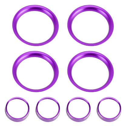 8 PCS Car Aluminum Alloy Air Conditioner Knob Case and Base for Honda XR-V, For Honda XR-V (Purple), For Honda XR-V (Red), For Honda XR-V (Gold)