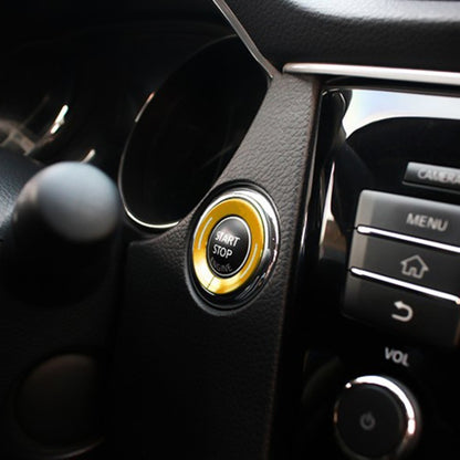 Car Engine Start Key Push Button Ring Trim Metal Sticker Decoration for Nissan X-TRAIL, For Nissan X-TRAIL