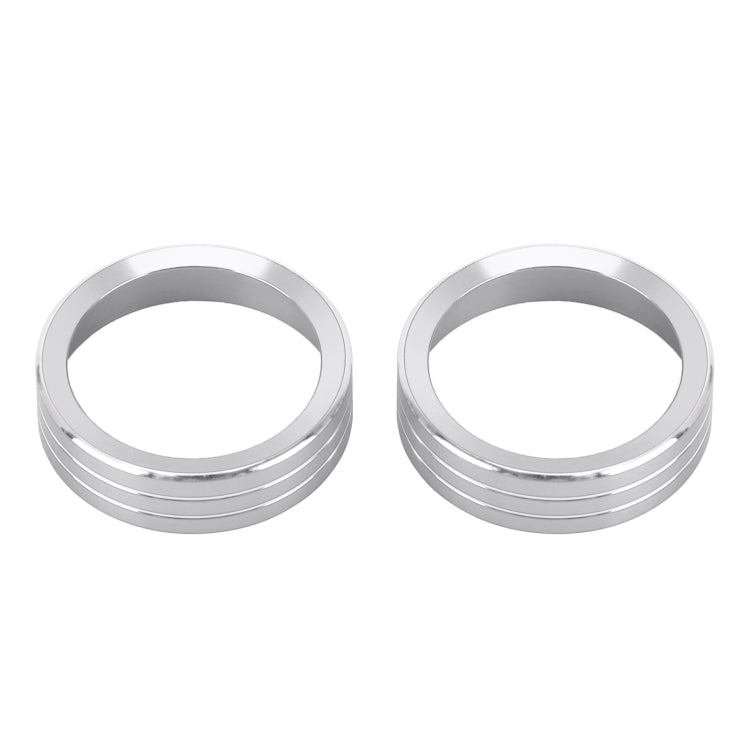 2 PCS Car Metal Air Conditioner Knob Case for Nissan X-TRAIL, For Nissan X-TRAIL (Silver), For Nissan X-TRAIL (Blue), For Nissan X-TRAIL (Red)