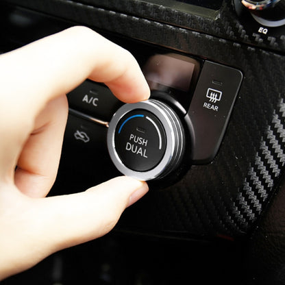 2 PCS Car Metal Air Conditioner Knob Case for Nissan X-TRAIL, For Nissan X-TRAIL (Silver), For Nissan X-TRAIL (Blue), For Nissan X-TRAIL (Red)