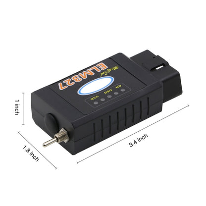 Bluetooth V1.5 ELM327 Interface USB OBDII Auto Diagnostic Scanner Tool with Switch, Auto Diagnostic Scanner
