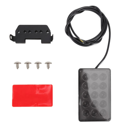 DC12V 1W Car Square Highlight Brake Lights Reversing Light with 15LEDs SMD-3528, Square (Black), Square (Red), Square (Transparent)
