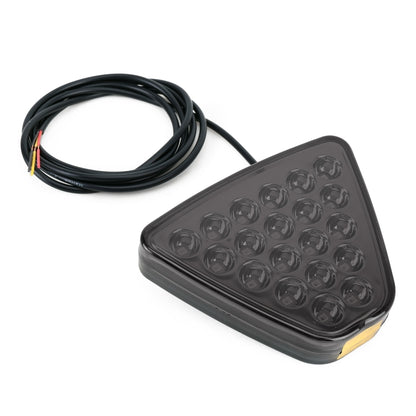 DC12V 1W Car Triangle Highlight Brake Lights Reversing Light with 20LEDs SMD-3528, Triangle (Black), Triangle (Red), Triangle (Transparent)