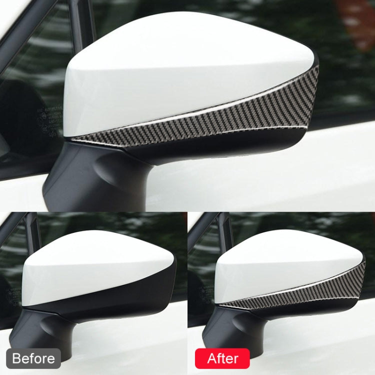 Car Carbon Fiber Rearview Mirror Anti-collision Strip for Subaru BRZ / Toyota 86 2013-2017, Left and Right Drive Universal, Rearview Mirror Anti-collision Strip