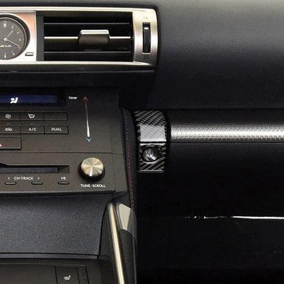 Car Carbon Fiber Storage Box Switch Decorative Sticker for Lexus IS250 2013-, Left Drive, Storage Box Switch