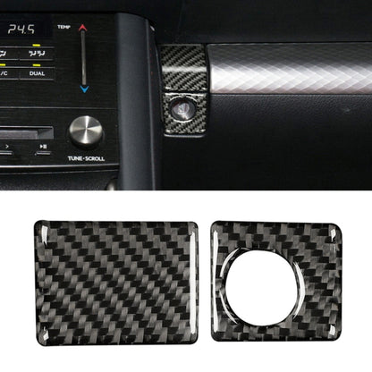 Car Carbon Fiber Storage Box Switch Decorative Sticker for Lexus IS250 2013-, Left Drive, Storage Box Switch