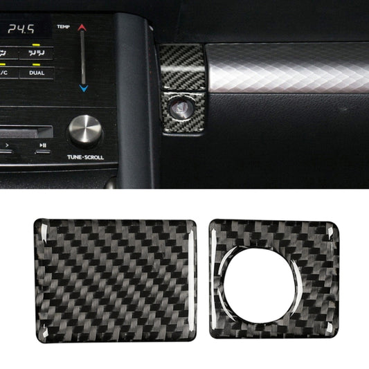 Car Carbon Fiber Storage Box Switch Decorative Sticker for Lexus IS250 2013-, Left Drive, Storage Box Switch
